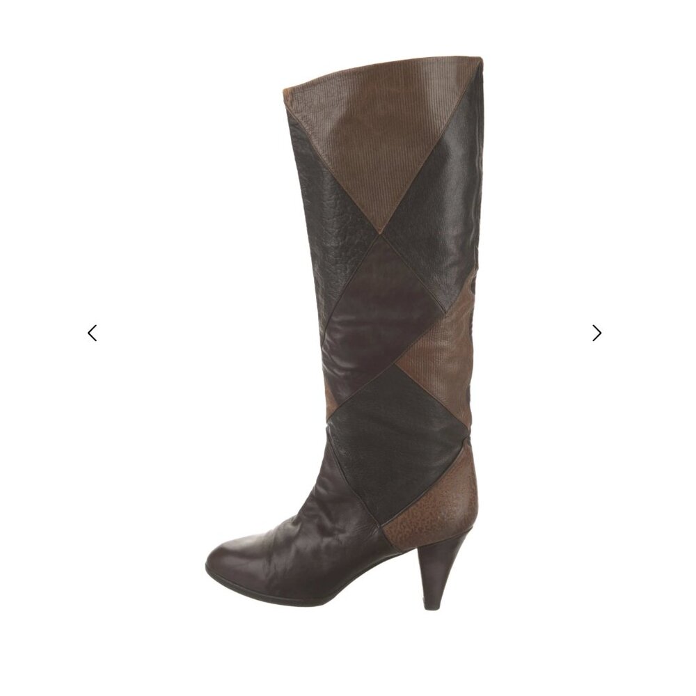 Saks Fifth Avenue Leather Printed Riding Boots